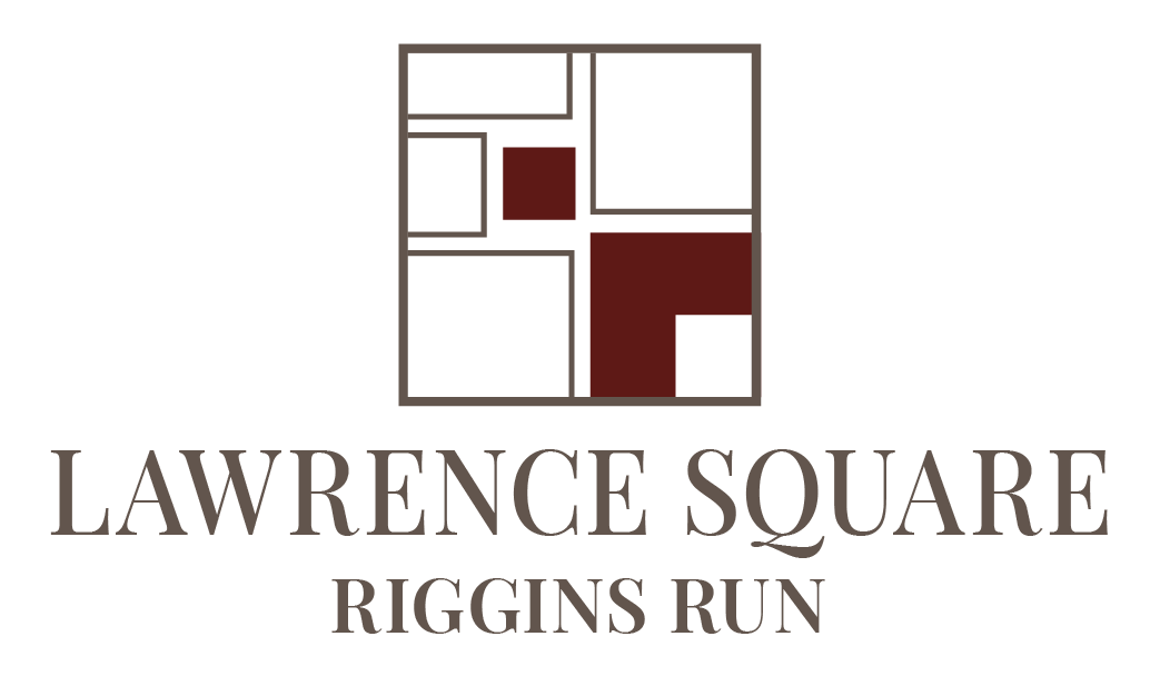A logo with the words Lawrence Square Riggins Run.